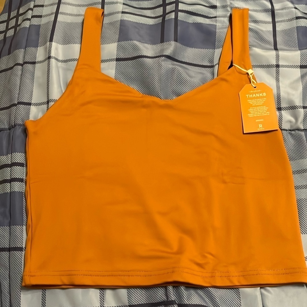 NWT REORIA Women’s Sexy V Neck Double Lined Sleeveless Cropped Cami Tank
